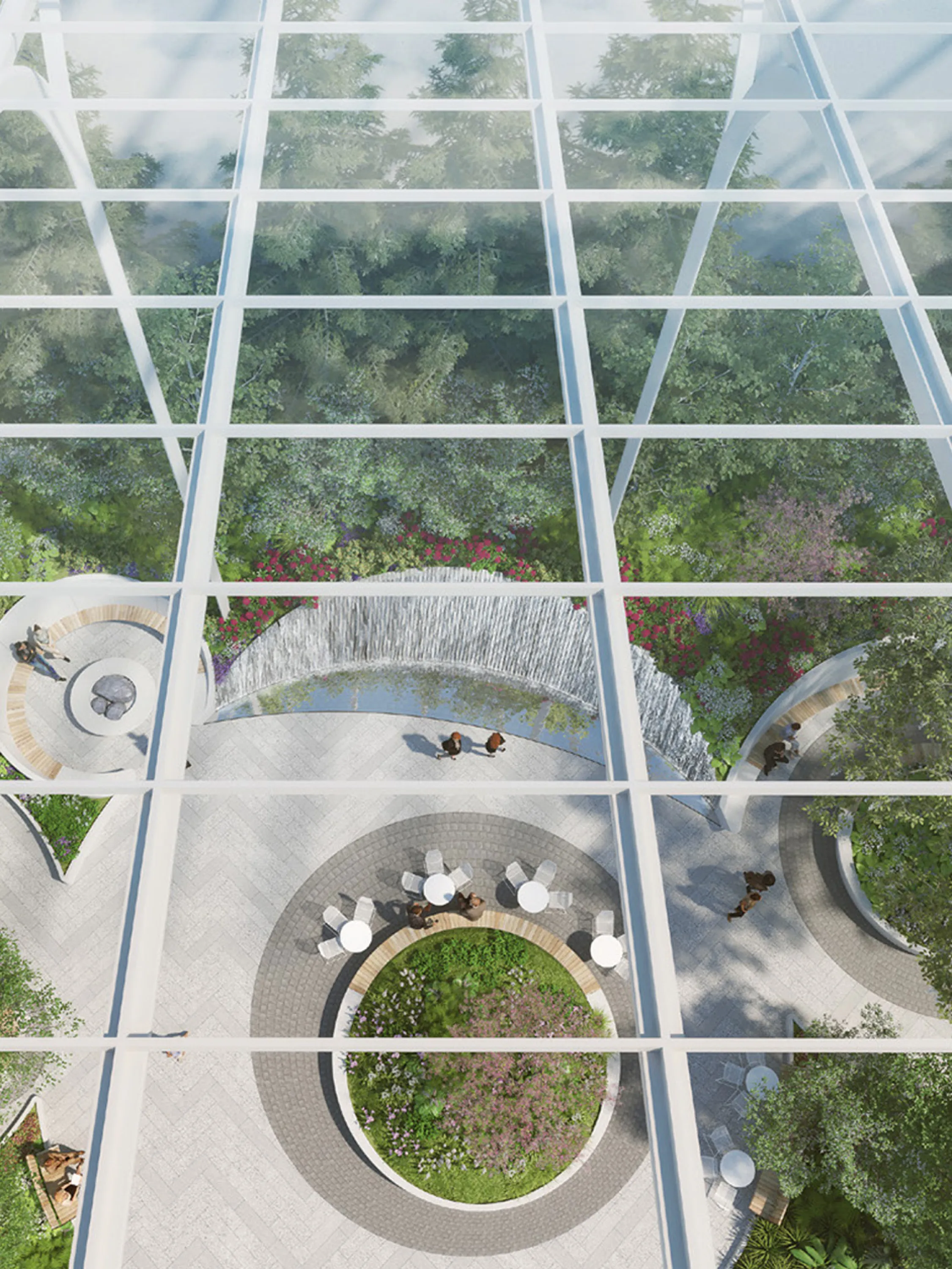 Helicopter view of the area.