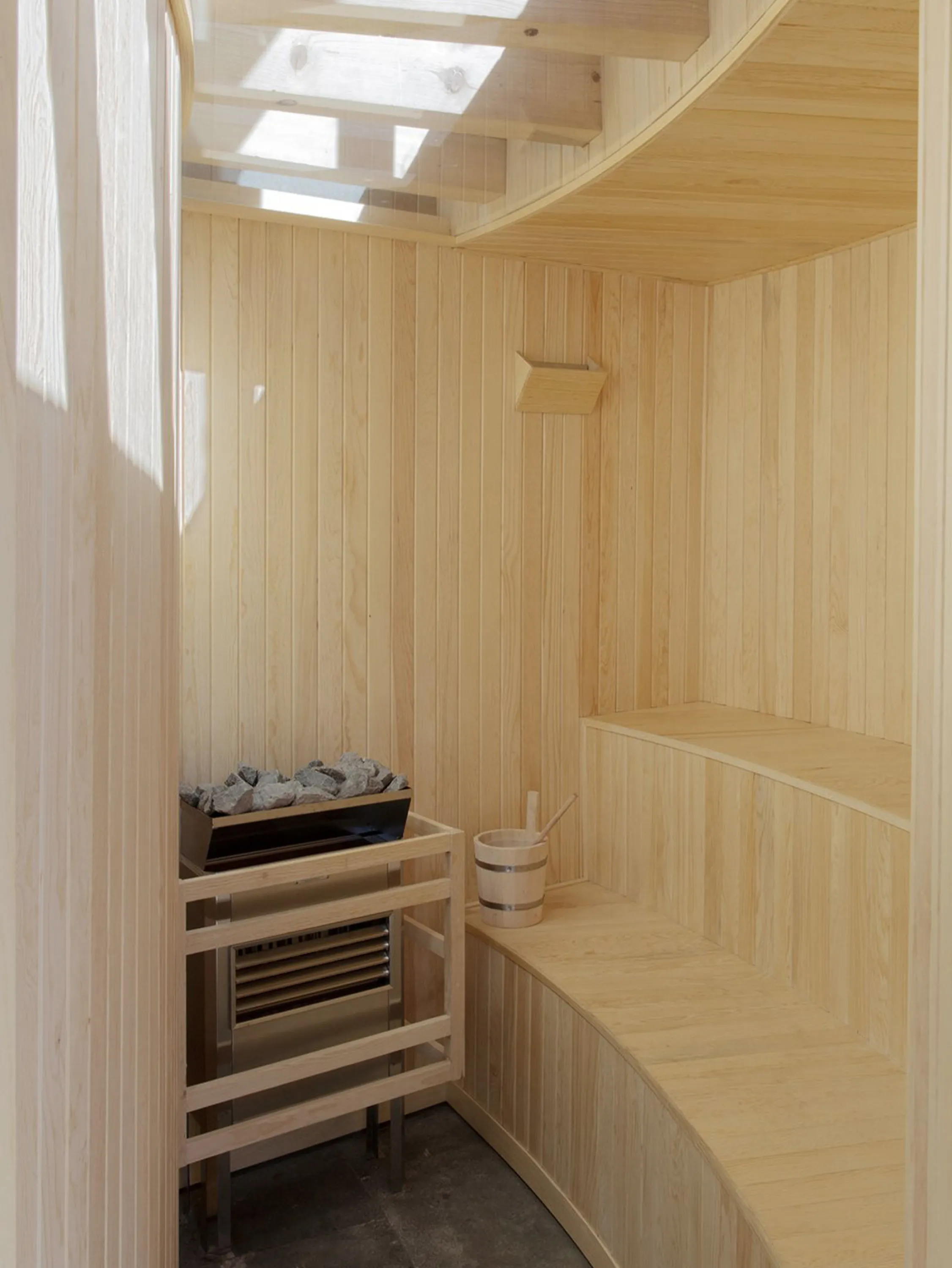 The sauna.