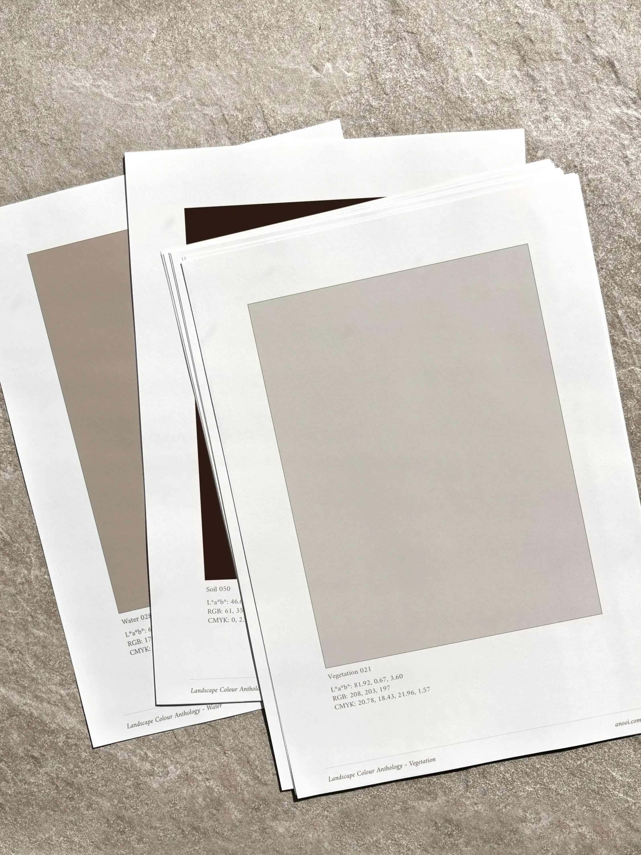 The publication ‘landscape colour anthology’.