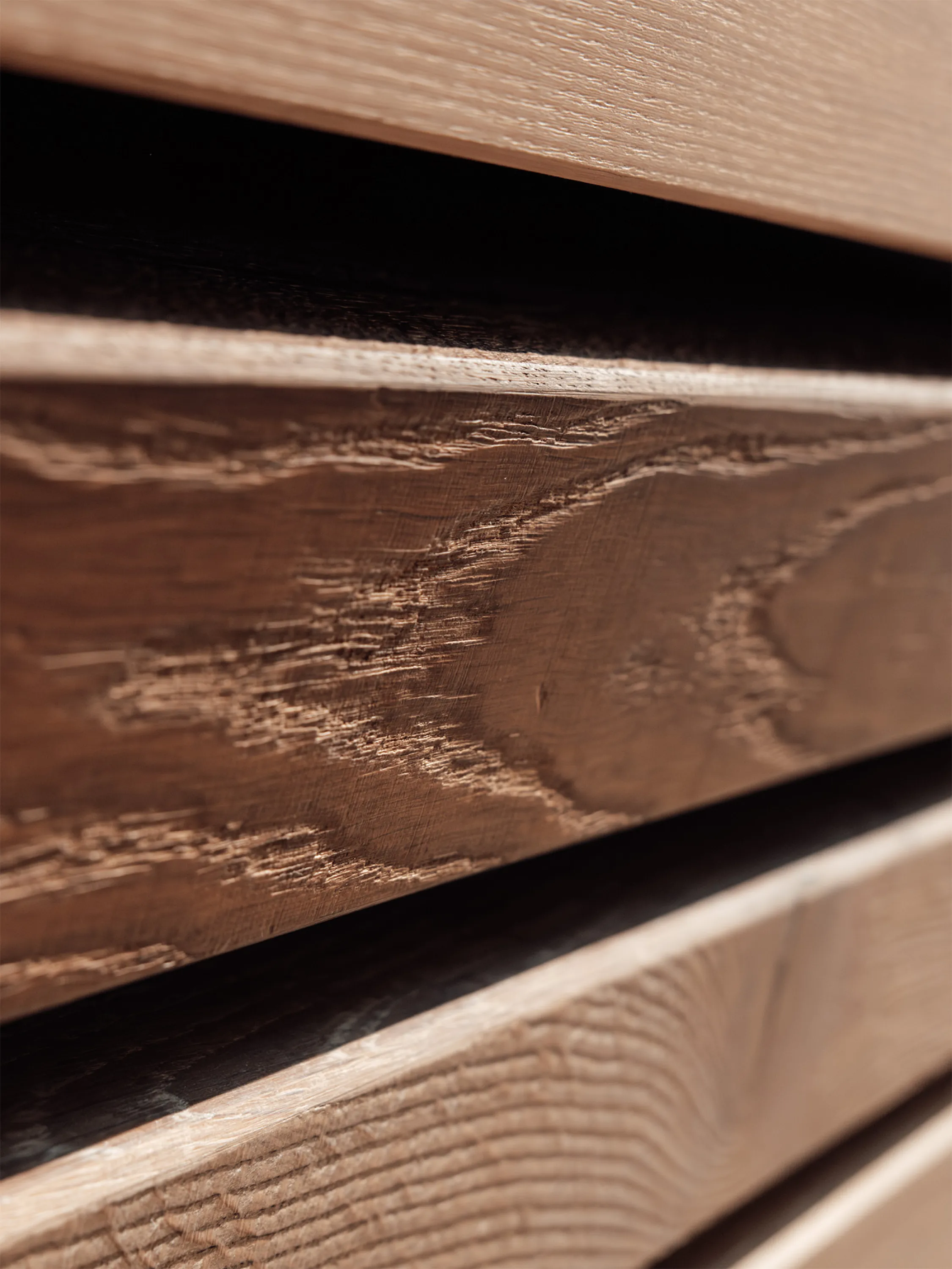 Close-up of wood flooring textures.
