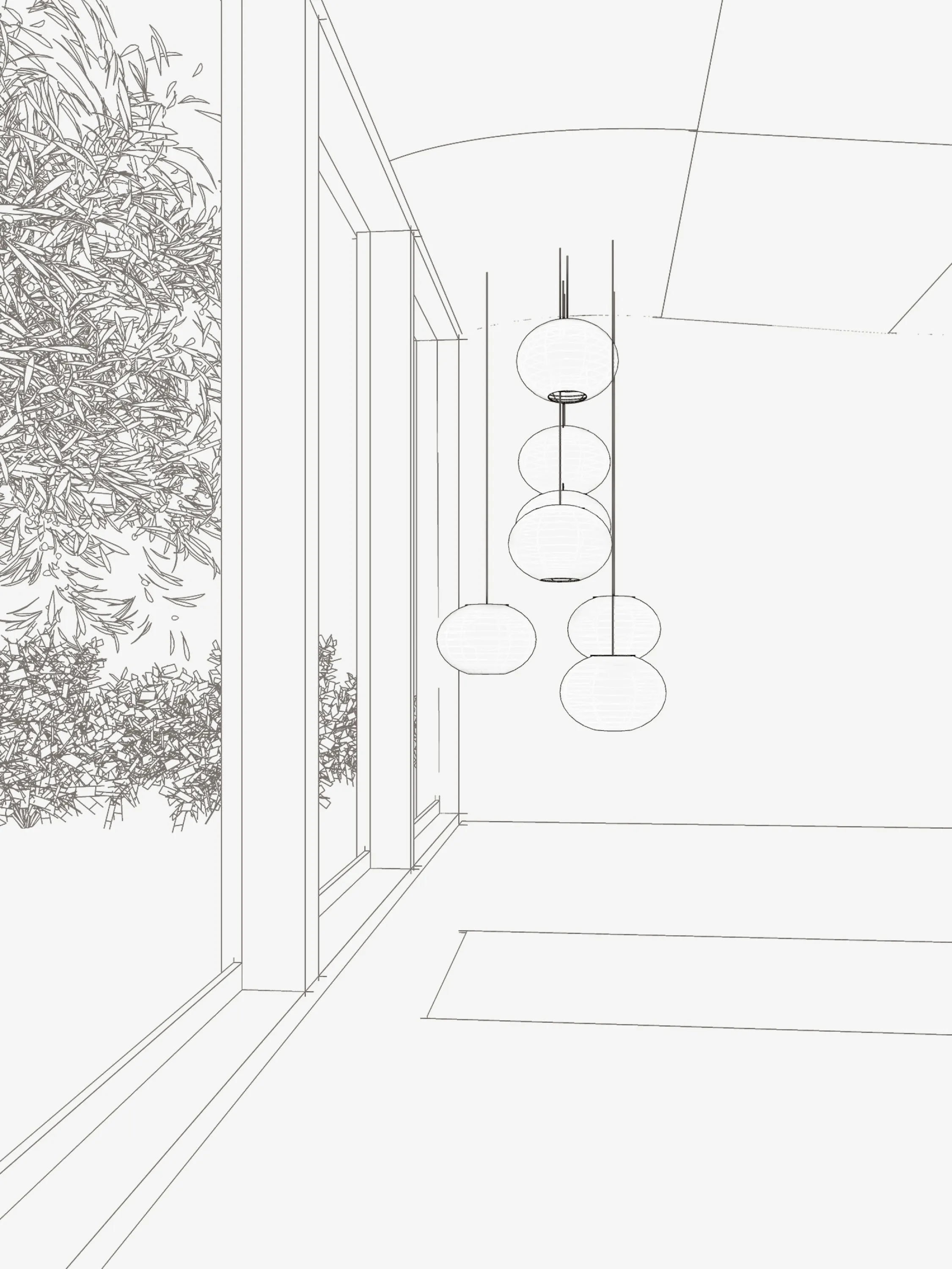A flowing yoga studio